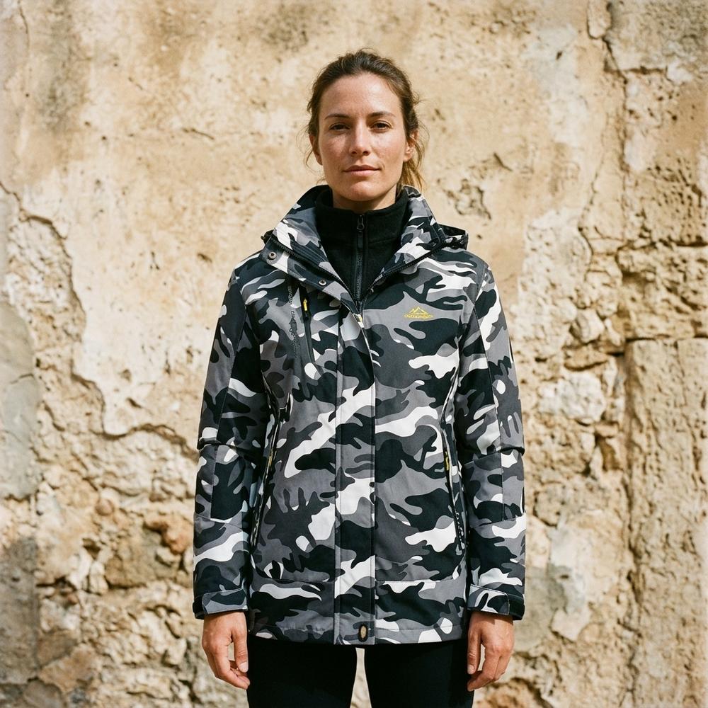 Madline24 - Vivel | Taillierte Fleece Winter Jacke Damen