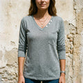 Madline24 - Yotir | Langärmliges Geknöpftes Shirt Damen