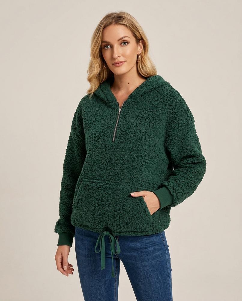 Madline24 - Lonav | Reißverschluss Fleece Hoodie Damen