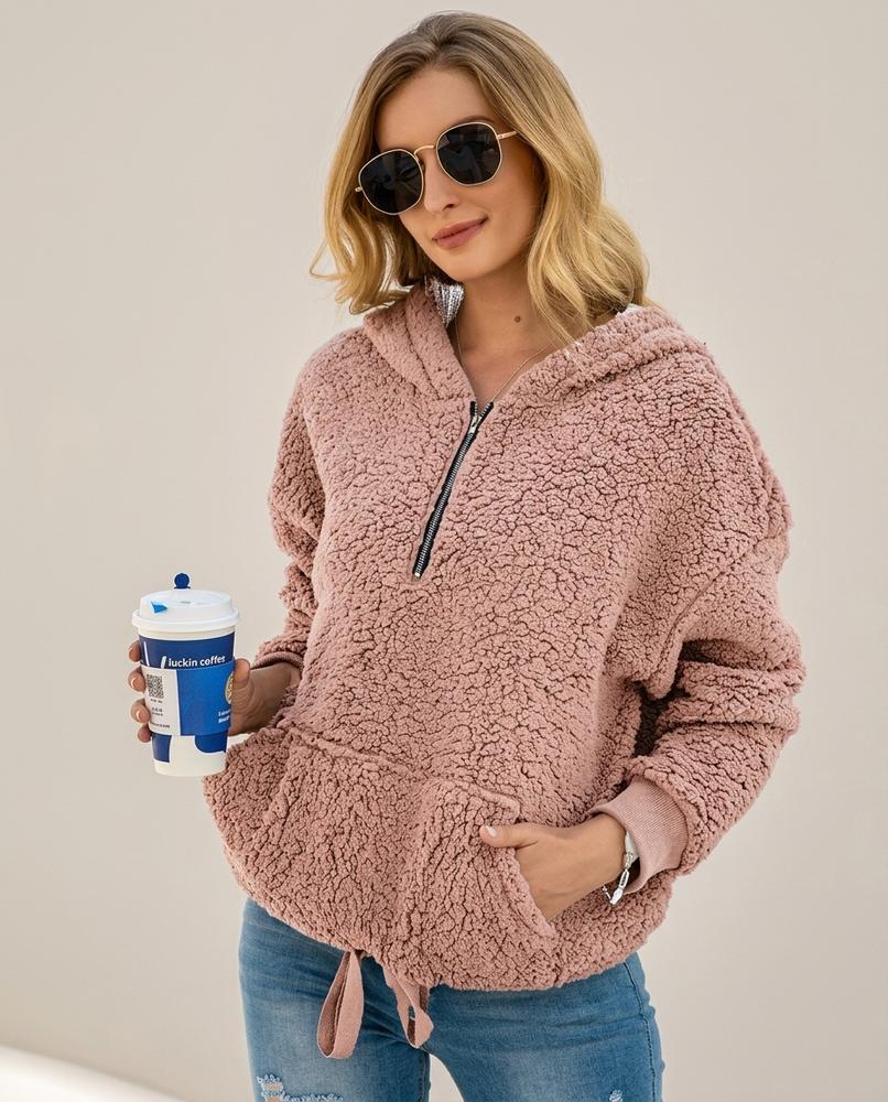 Madline24 - Lonav | Reißverschluss Fleece Hoodie Damen