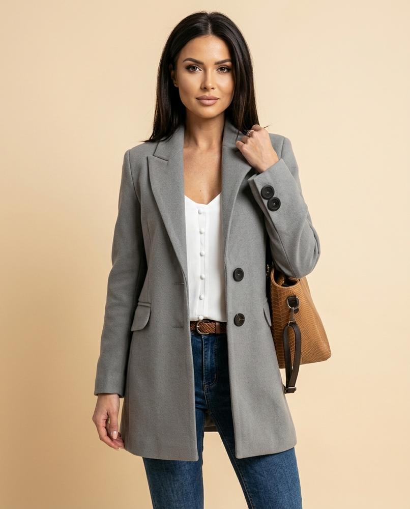 Madline24 - Nedar | Einreihig Tailliert Mantel Damen