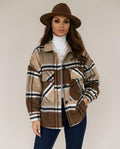 Madline24 - Conav | Kariert Langärmlig Jacke Damen