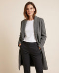 Madline24 - Daver | Zweireihiger Gemusterter Mantel Damen
