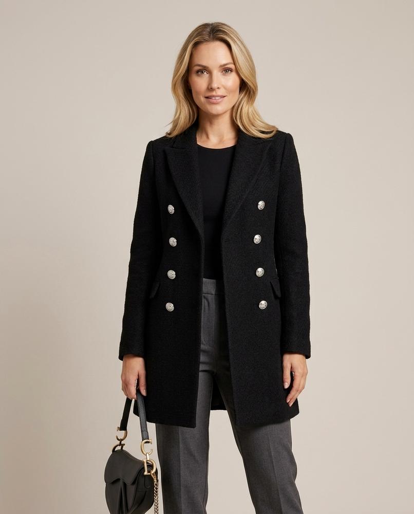 Madline24 - Maser | Zweireihig Tailliert Mantel Damen