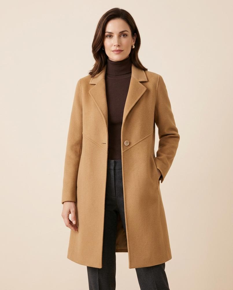 Madline24 - Lylar | Verschlussloser Ausgestellter Mantel Damen