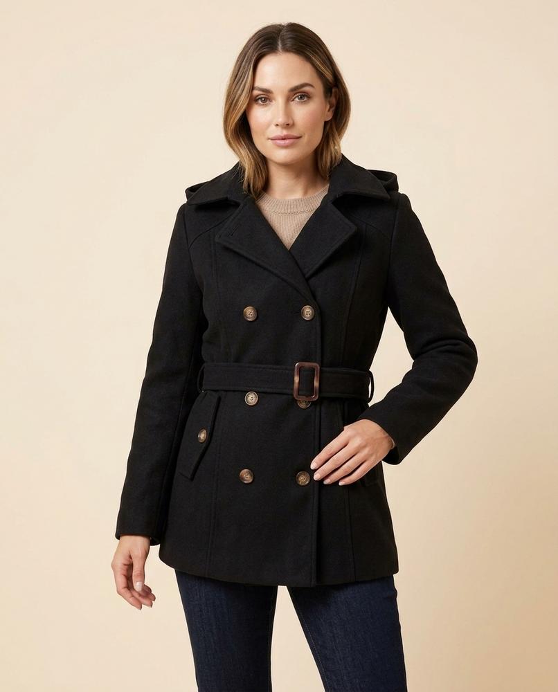 Madline24 - Davel | Doppelreihiger Gefütterter Mantel Damen