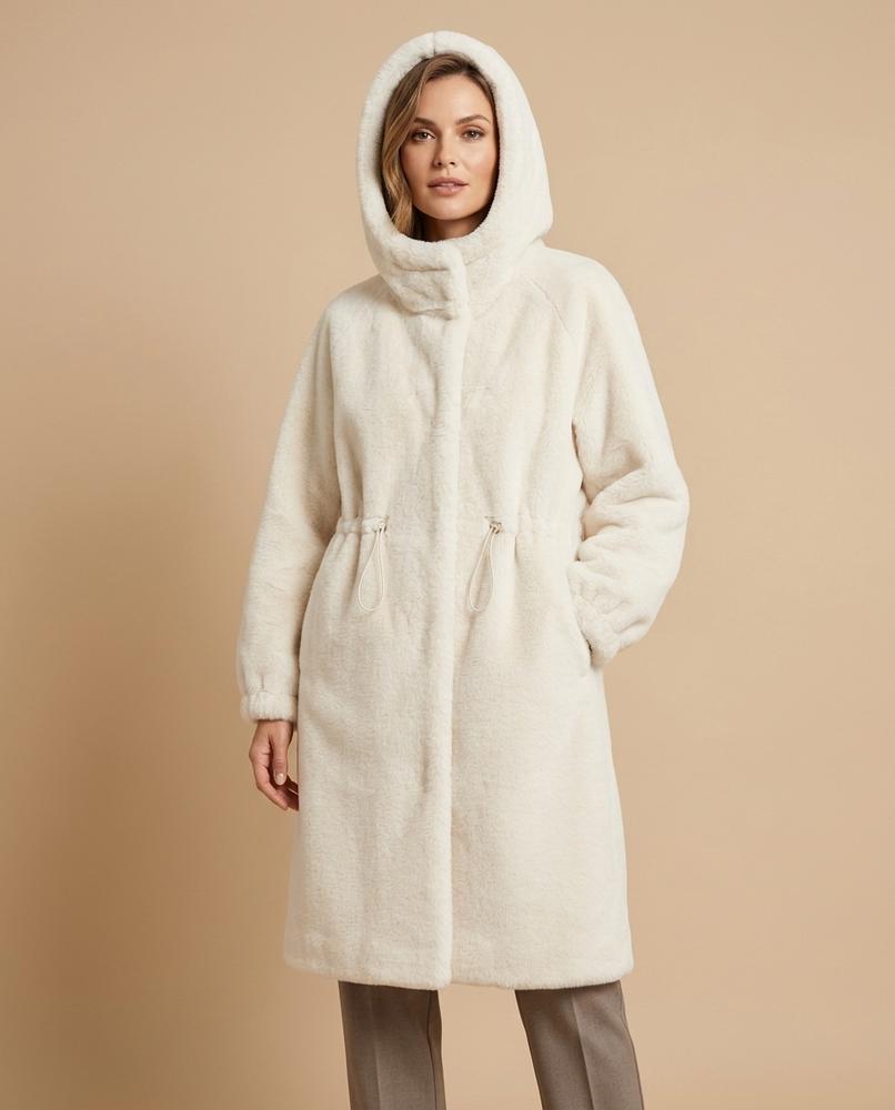 Madline24 - Vemel | Langgeschnittener Plüsch Mantel Damen