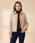 Madline24 - Alrel | Kariert Gefüttert Jacke Damen