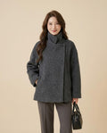 Madline24 - Elser | Asymmetrischer Ausgestellter Mantel Damen