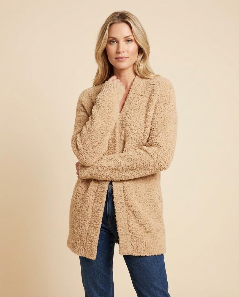 Madline24 - Zelen | Kapuzen Strukturiert Cardigan Damen