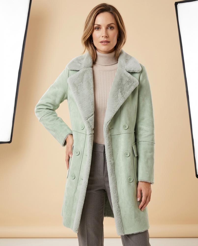 Madline24 - Novar | Gefüttert Geknöpft Mantel Damen
