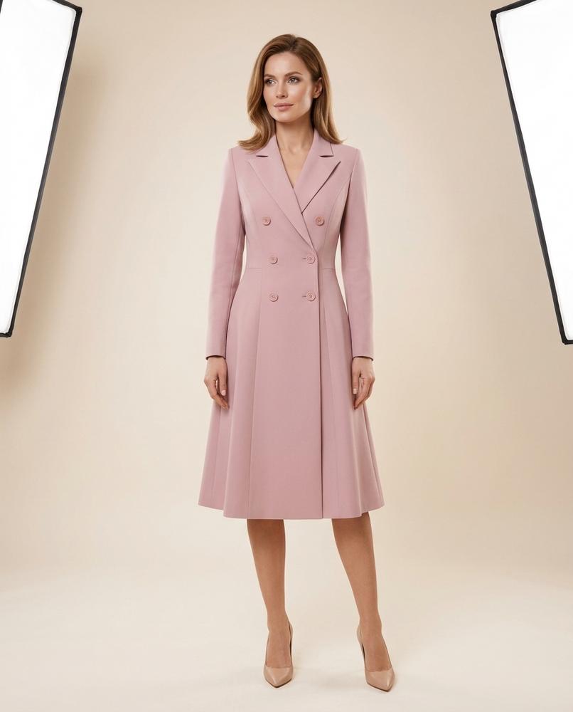 Madline24 - Comin | Doppelreihig Tailliert Kleid Damen