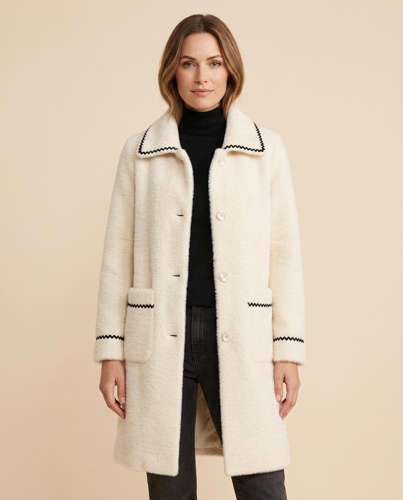Madline24 - Lylen | Geknöpft Weich Mantel Damen