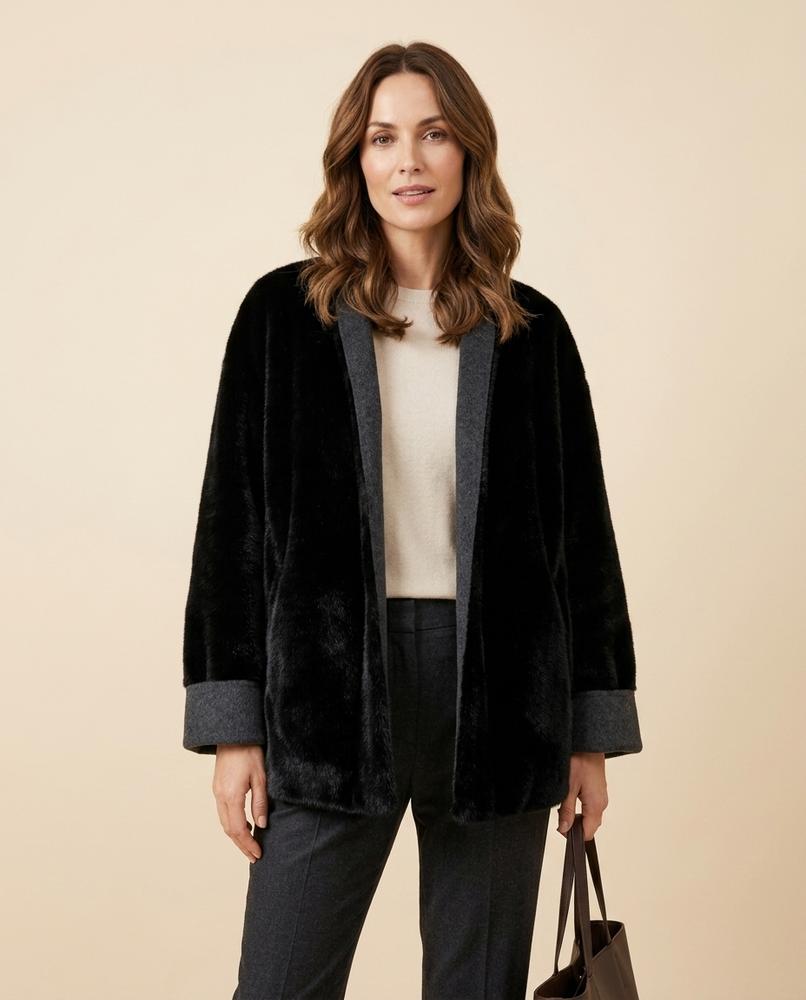 Madline24 - Zelin | Flauschig Verschlusslos Cardigan Damen