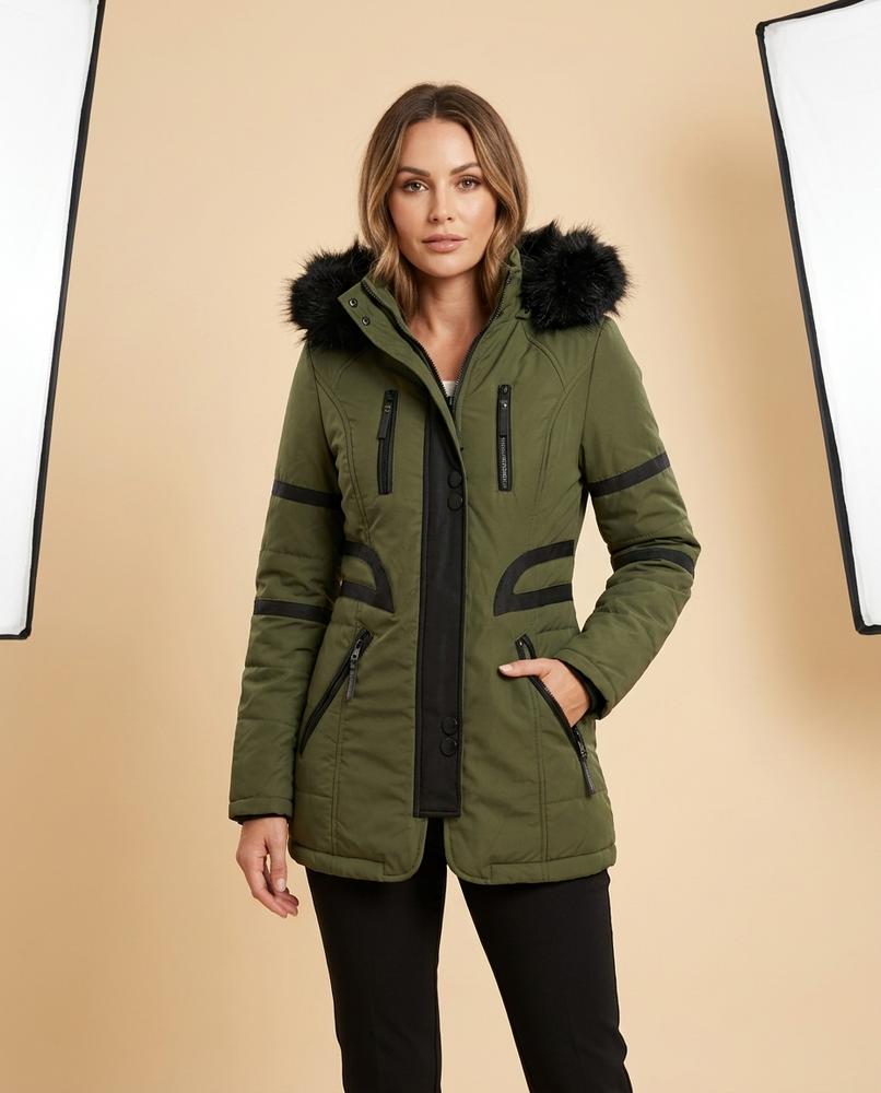 Madline24 - Ellan | Gefüttert Tailliert Jacke Damen