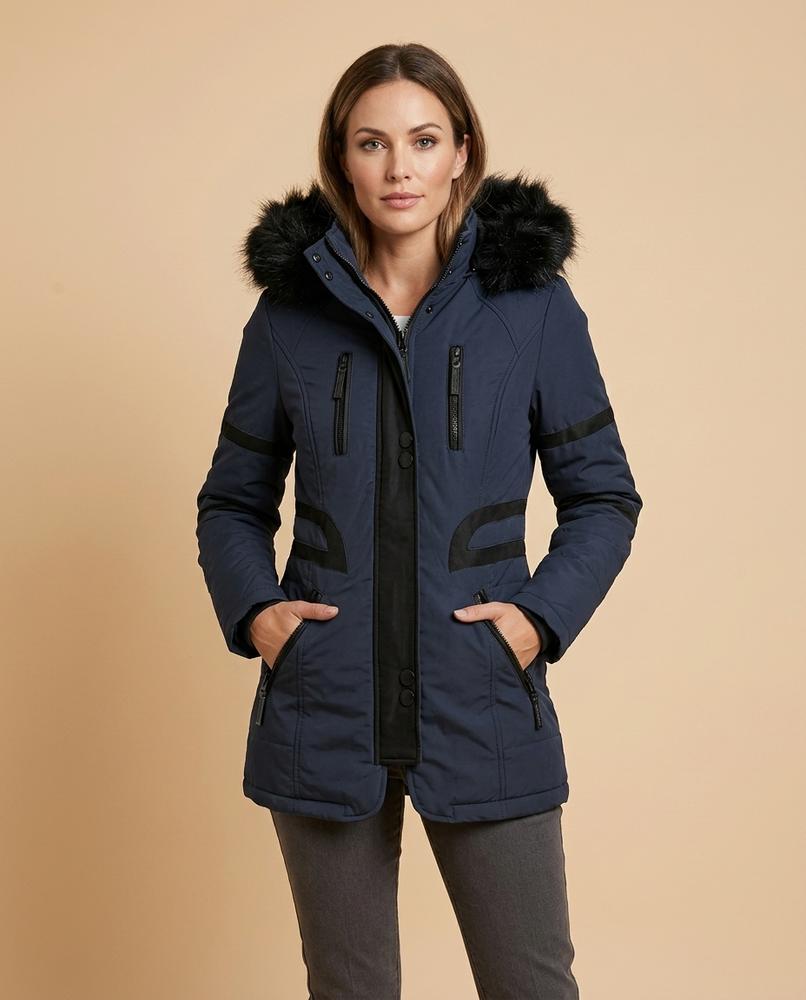 Madline24 - Ellan | Gefüttert Tailliert Jacke Damen