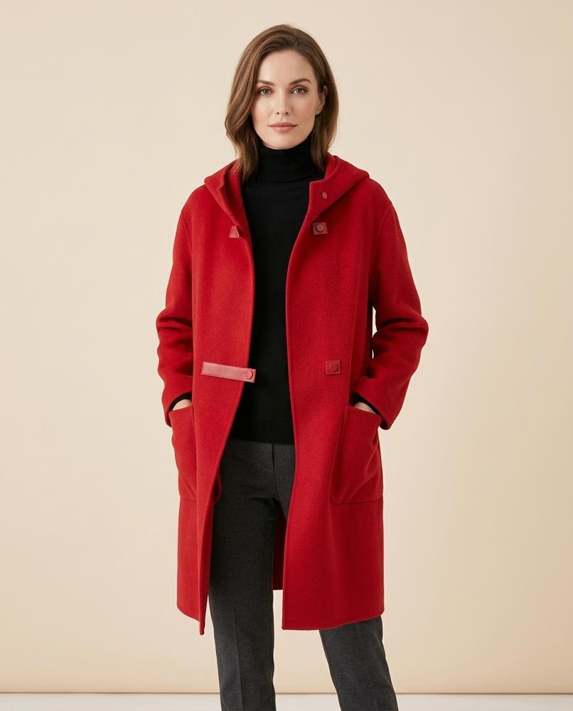 Madline24 - Arsin | Geknebelter Kapuzierter Mantel Damen