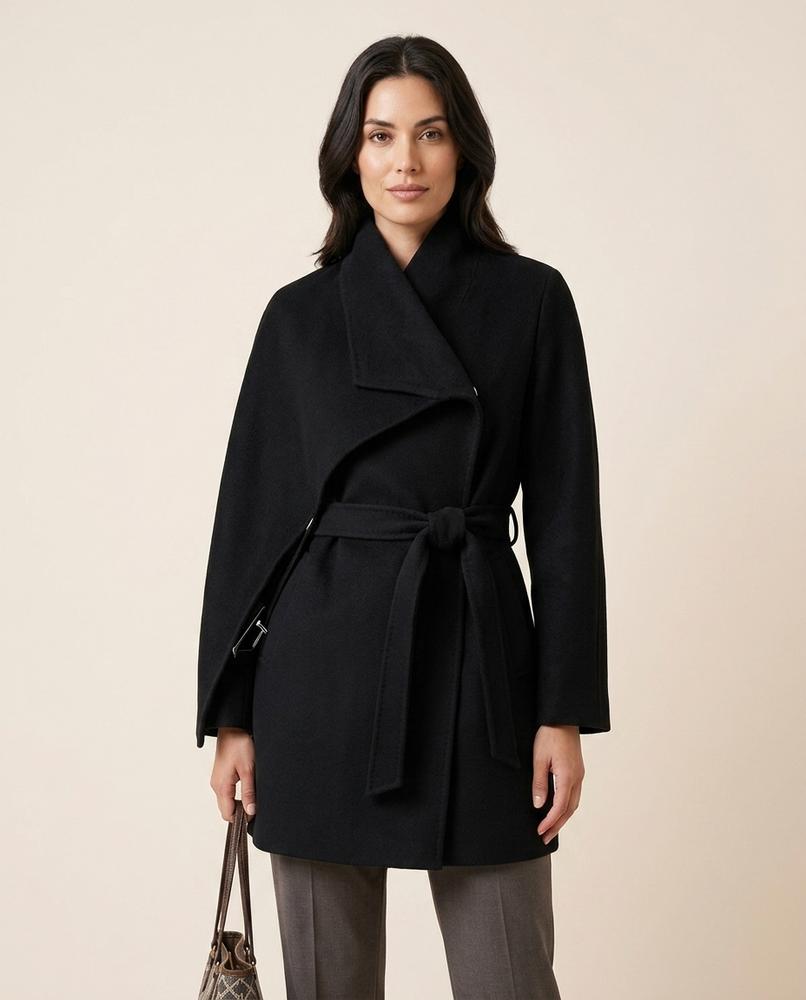 Madline24 - Tilev | Asymmetrisch Gebunden Mantel Damen