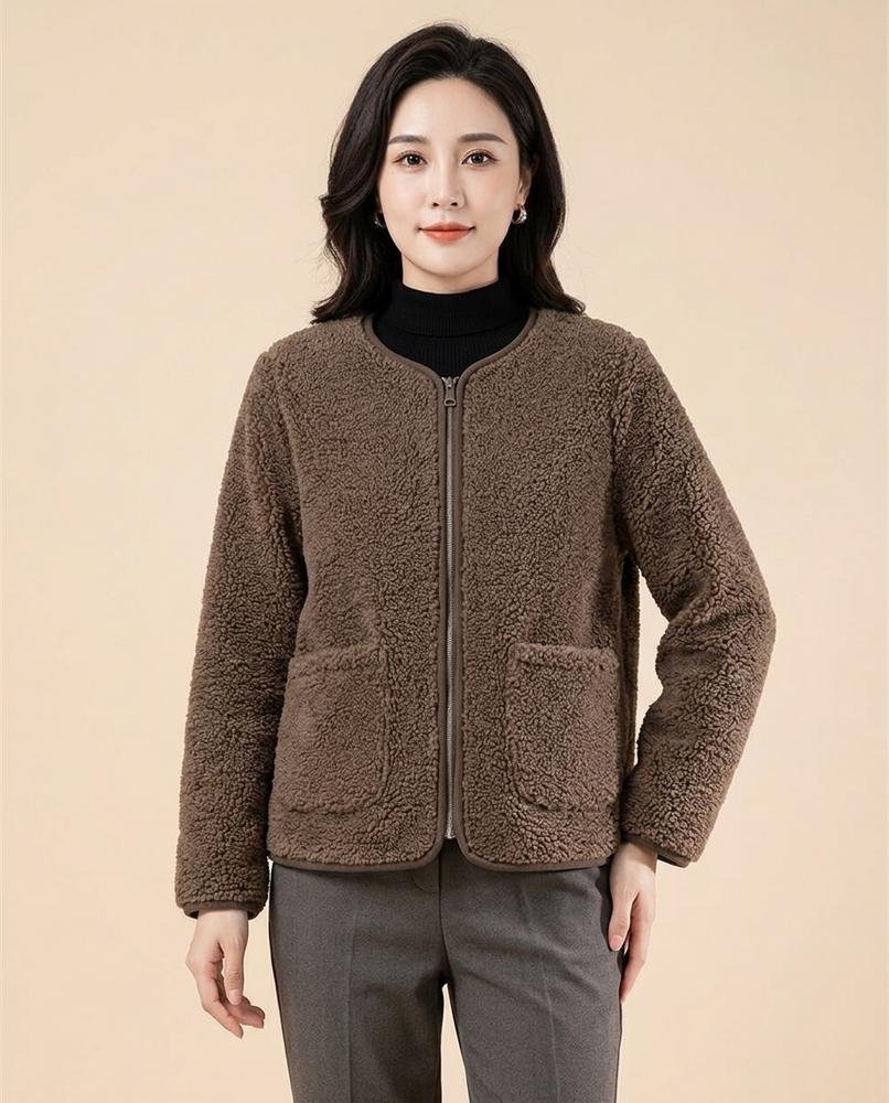 Madline24 - Rator | Gefütterte Strukturierte Jacke Damen