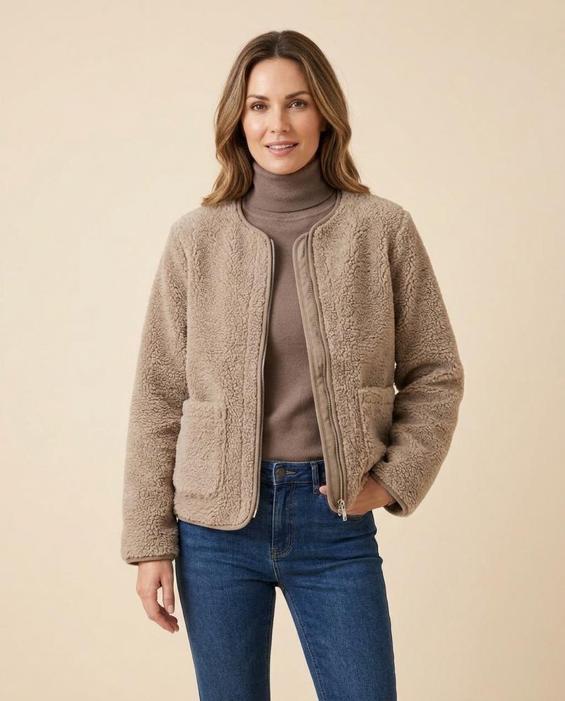 Madline24 - Rator | Gefütterte Strukturierte Jacke Damen