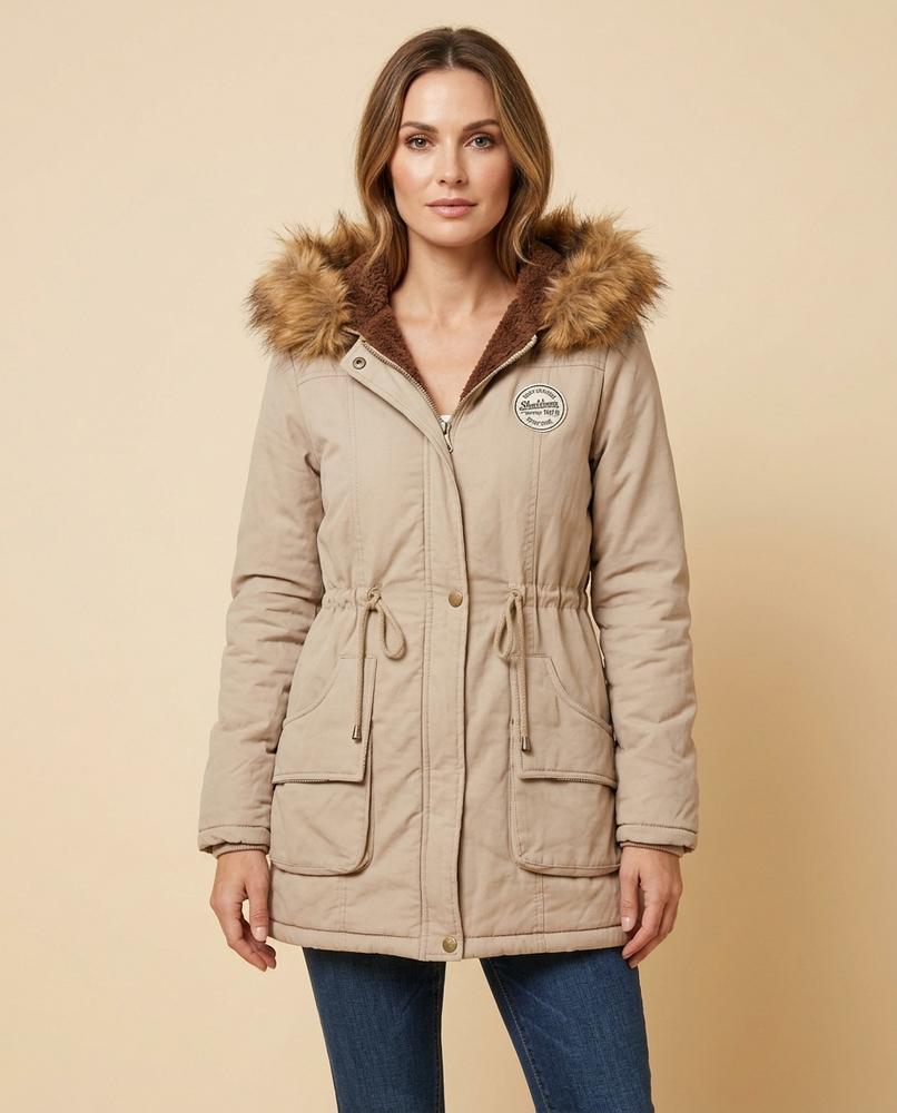 Madline24 - Nemer | Gefütterter Fellbesetzter Mantel Damen