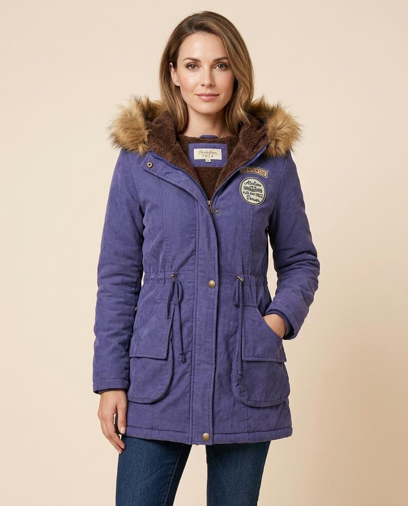 Madline24 - Nemer | Gefütterter Fellbesetzter Mantel Damen