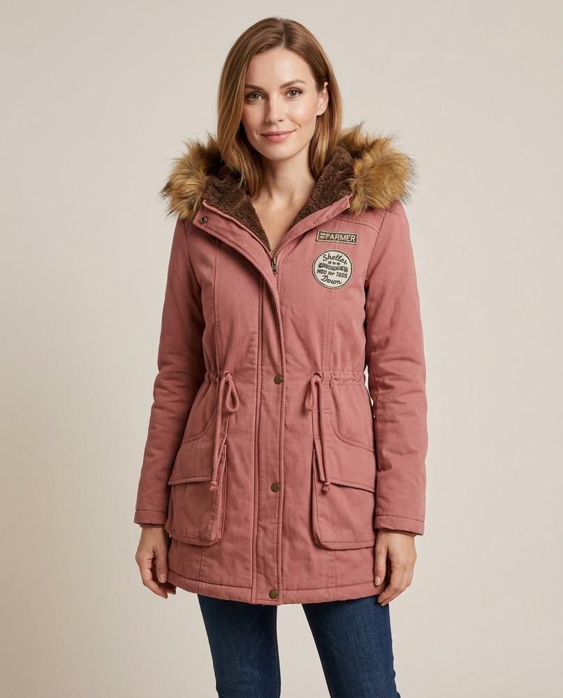 Madline24 - Nemer | Gefütterter Fellbesetzter Mantel Damen