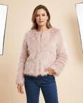 Madline24 - Vesen | Langhaarig Kragenlos Jacke Damen