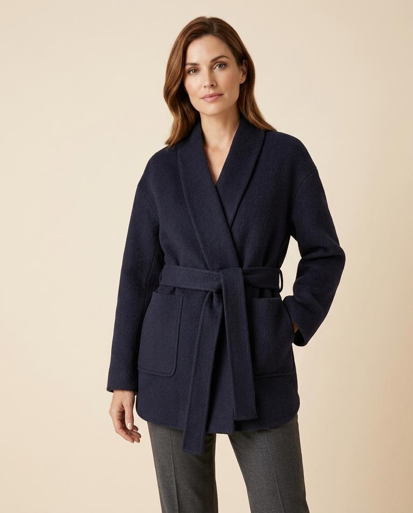 Madline24 - Titir | Gegürtet Woll Mantel Damen