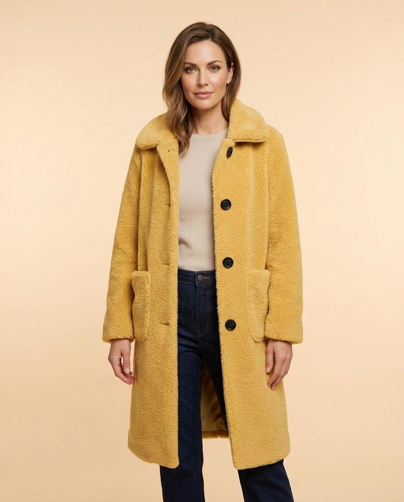Madline24 - Calen | Plüschig Hochgeschlossen Mantel Damen