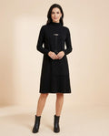 Madline24 - Manal | Hochgeschlossen Asymmetrisch Kleid Damen