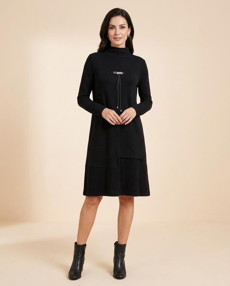 Madline24 - Manal | Hochgeschlossen Asymmetrisch Kleid Damen