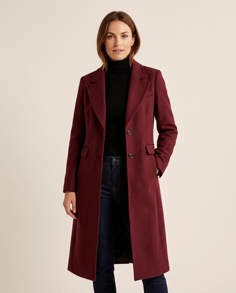 Madline24 - Almon | Einreihig Gefüttert Mantel Damen