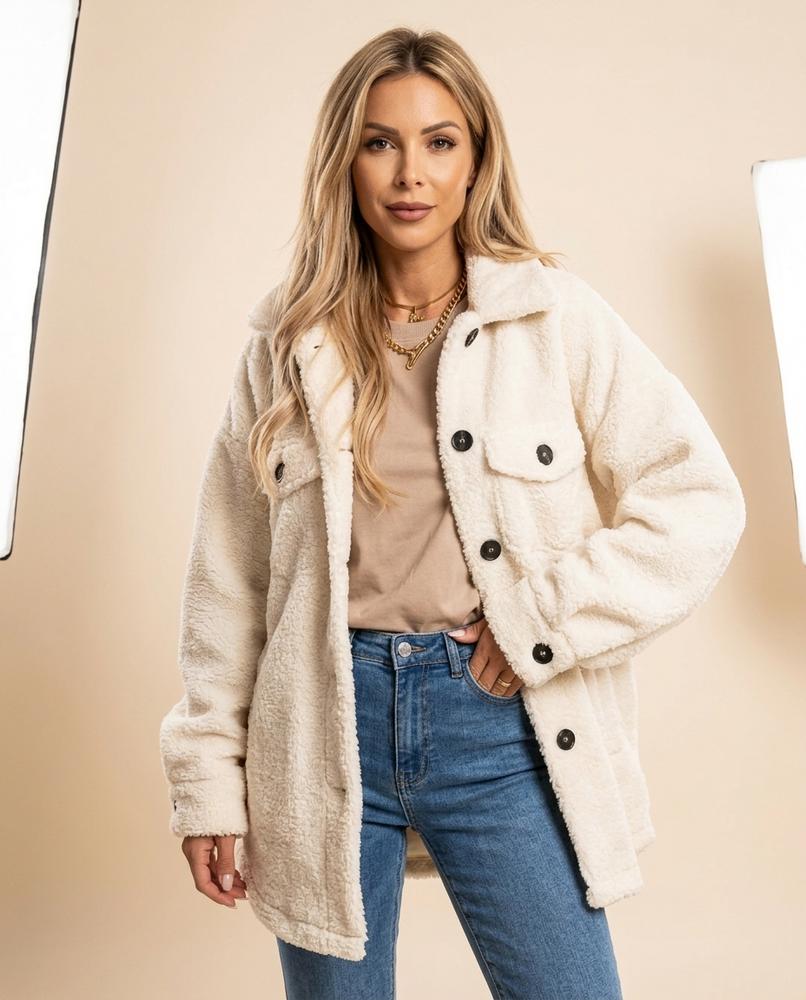 Madline24 - Vimin | Strukturierte Geknöpfte Jacke Damen