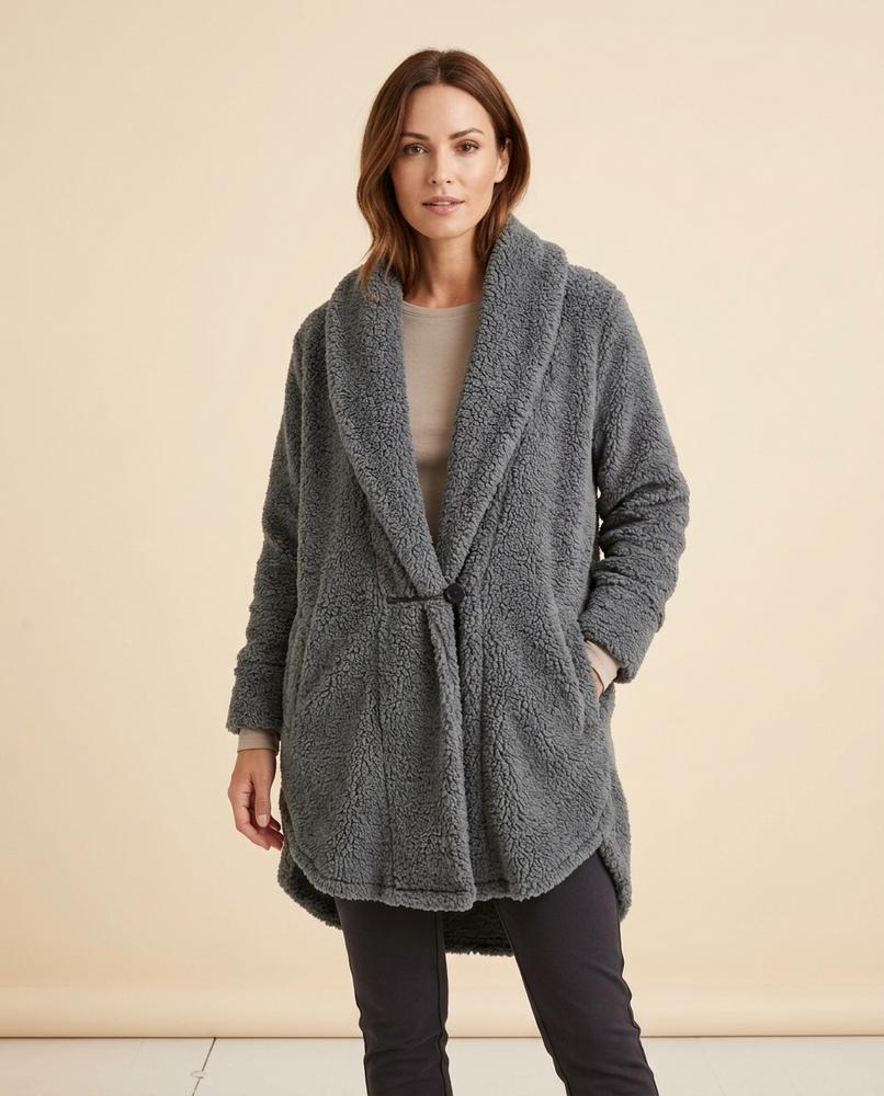 Madline24 - Salan | Asymmetrisch Strukturiert Cardigan Damen