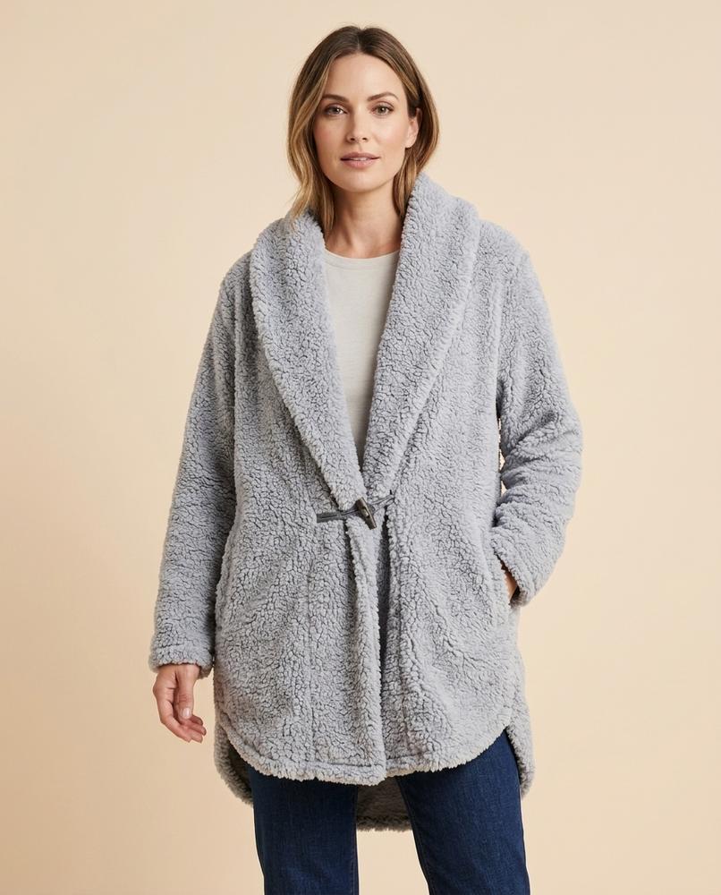 Madline24 - Salan | Asymmetrisch Strukturiert Cardigan Damen