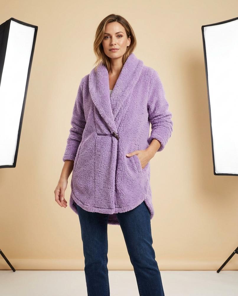 Madline24 - Salan | Asymmetrisch Strukturiert Cardigan Damen