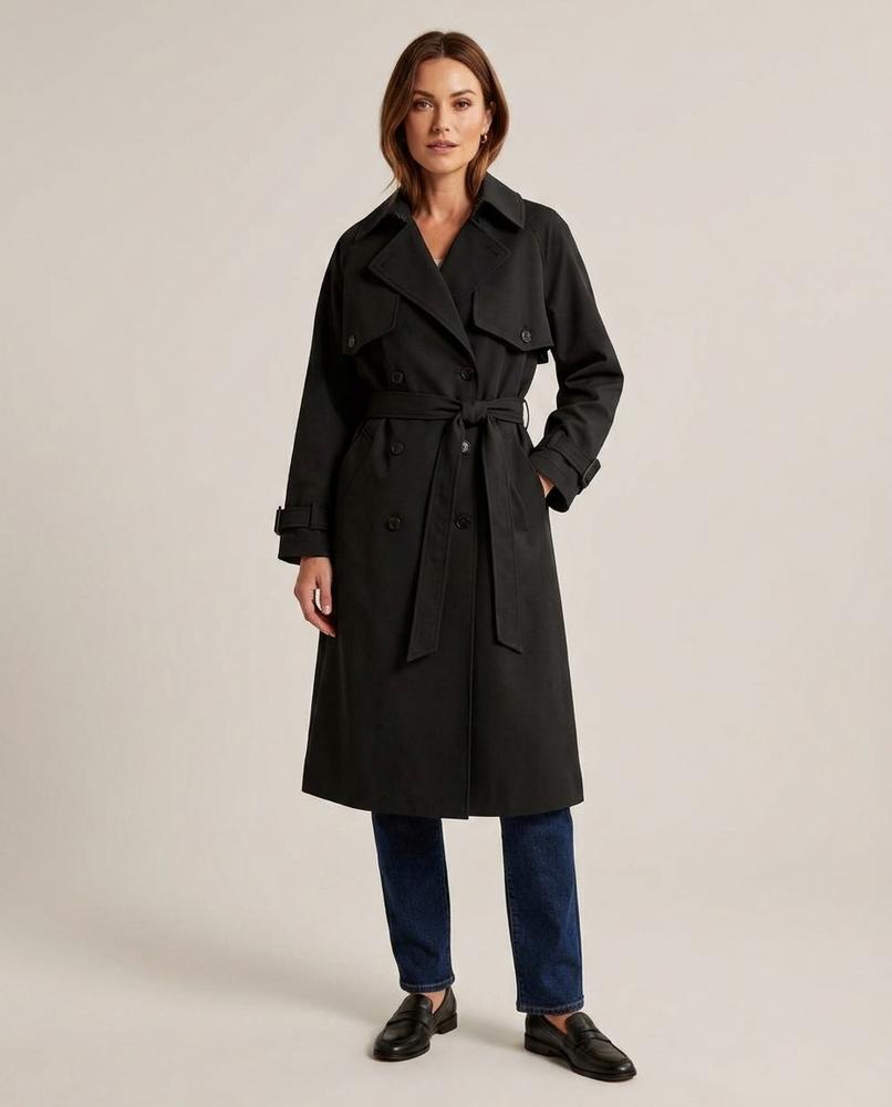 Madline24 - Nolor | Zweireihiger Gegürtelter Mantel Damen