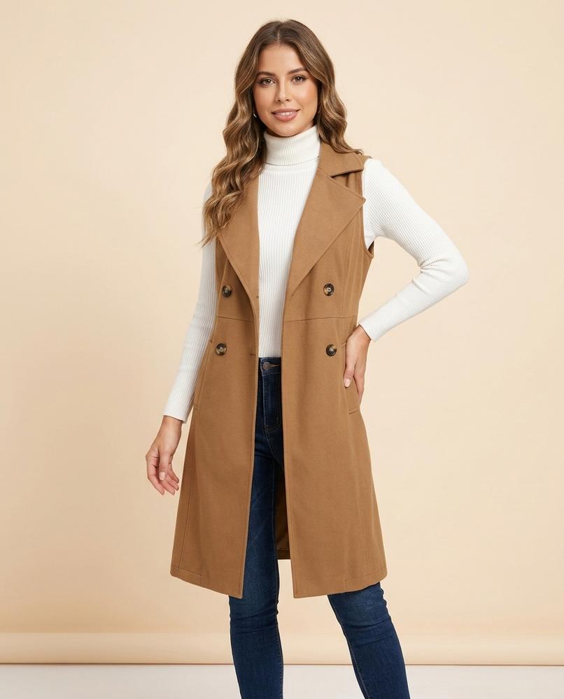 Madline24 - Ladar | Ärmellose Doppelreihige Weste Damen