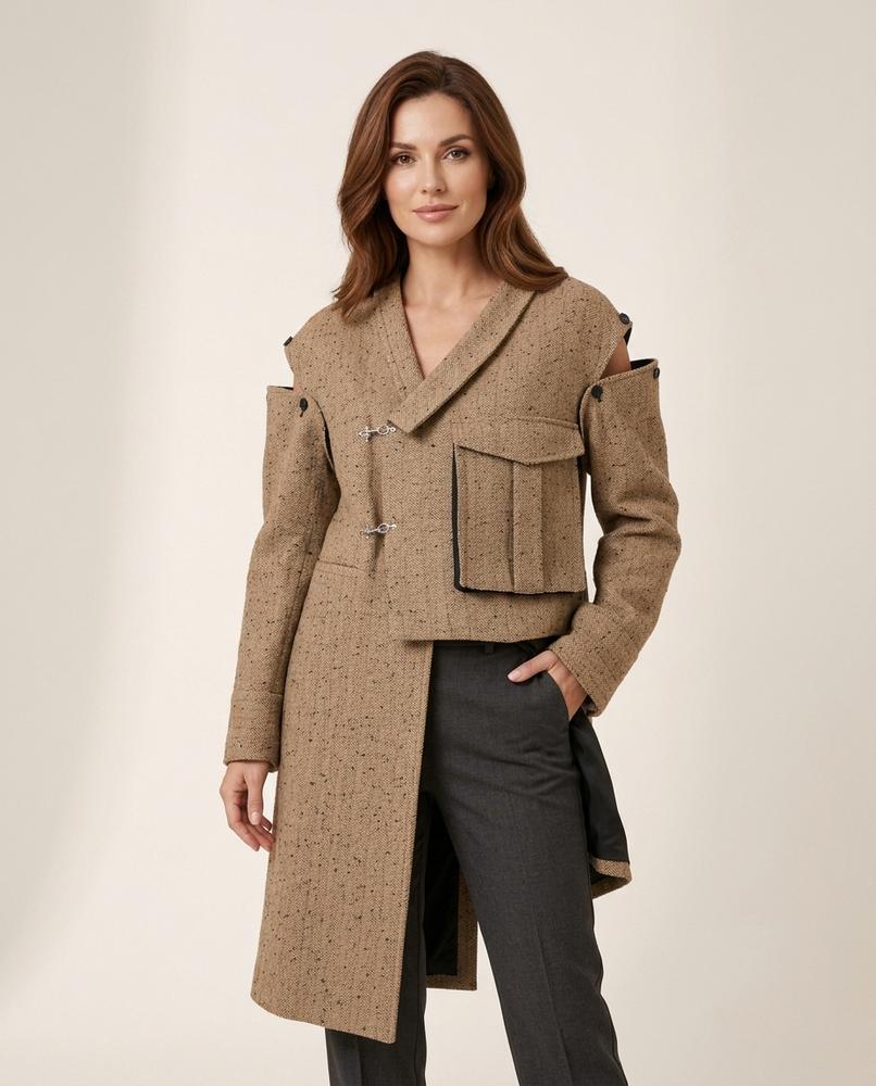 Madline24 - Tisol | Asymmetrischer Dekonstruierter Mantel Damen