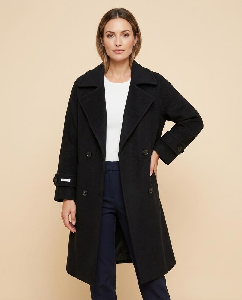 Madline24 - Covar | Doppelreihiger Wollähnlicher Mantel Damen