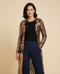 Madline24 - Daken | Paillettenbesetzter Langer Cardigan Damen