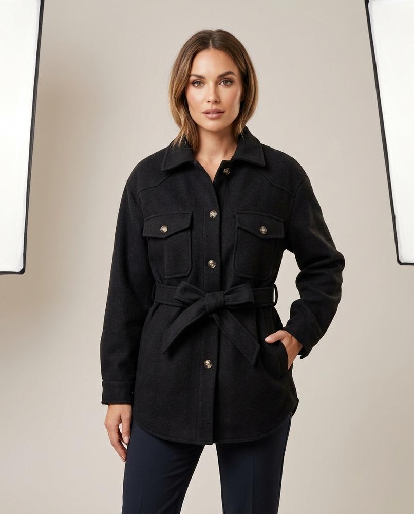 Madline24 - Kaken | Gegürtete Geknöpfte Jacke Damen