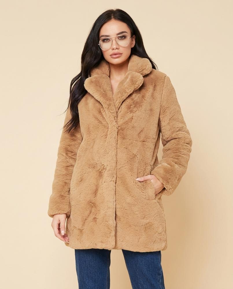 Madline24 - Romir | Plüschiger Offener Mantel Damen