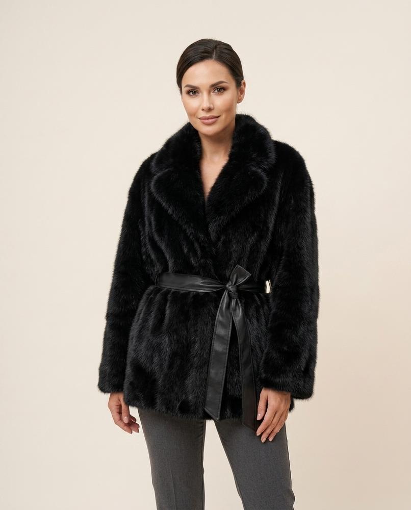 Madline24 - Minor | Gegürteter Langhaariger Mantel Damen