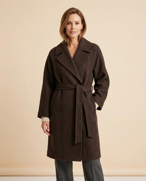 Madline24 - Cavel | Lang Gegürtet Mantel Damen
