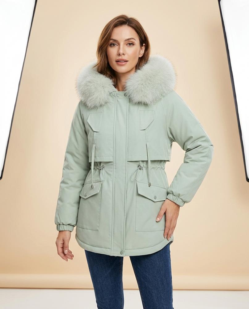 Madline24 - Rotir | Wattierte Taillierte Jacke Damen
