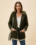 Madline24 - Velev | Flauschig Verschlusslos Jacke Damen