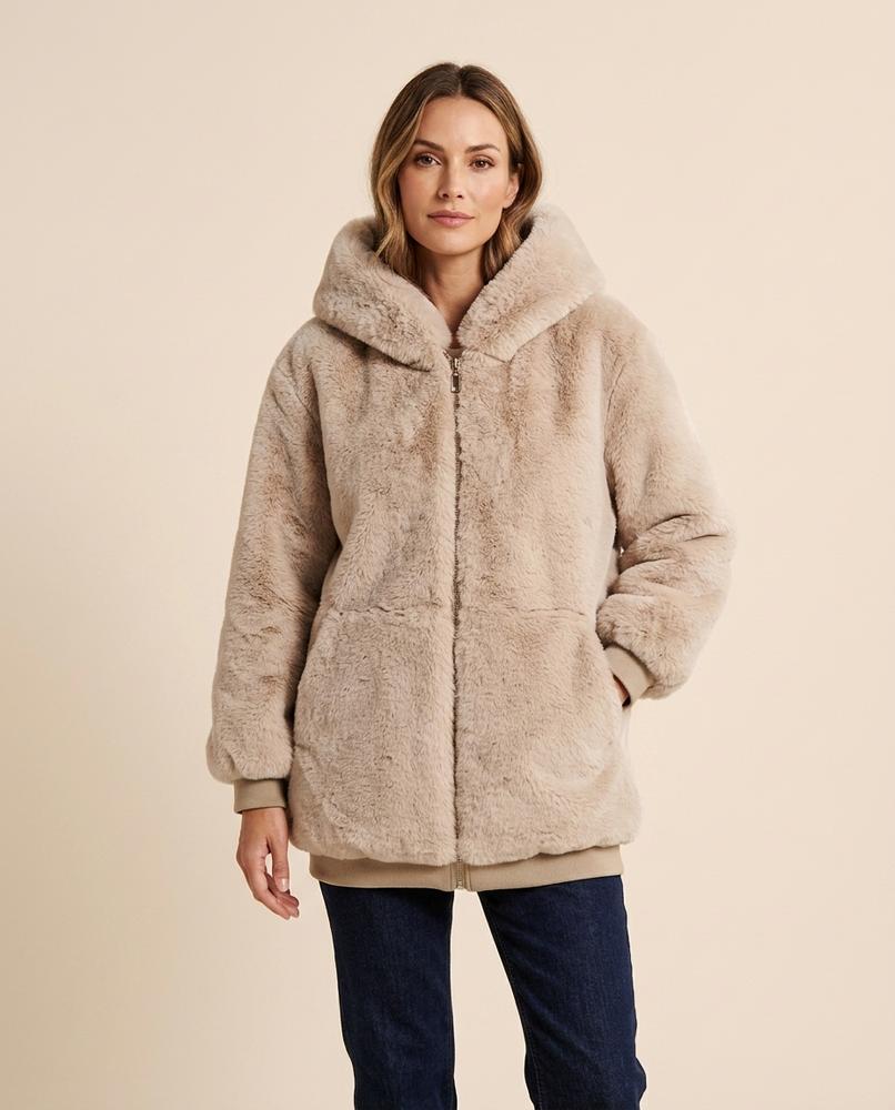 Madline24 - Zemor | Gefüttert Plüschig Jacke Damen