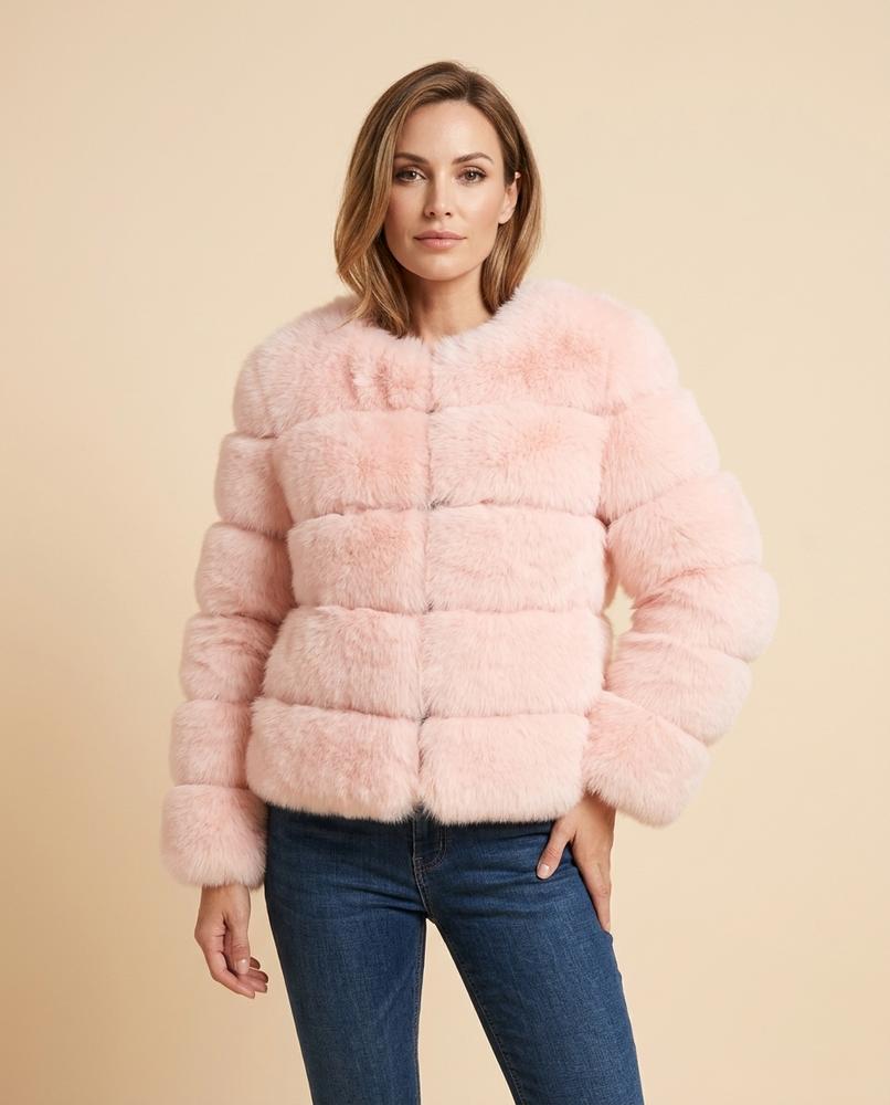 Madline24 - Vamar | Plüschige Gegliederte Jacke Damen